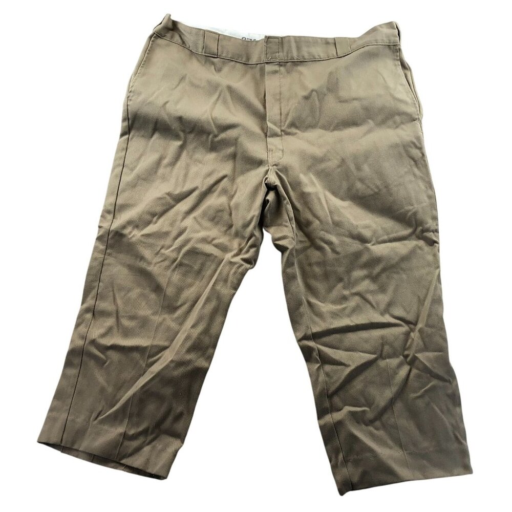 Dickies Mens Pants 44X32 Hemmed To 39x22 Khaki Chino 874 Original Fit Workwear